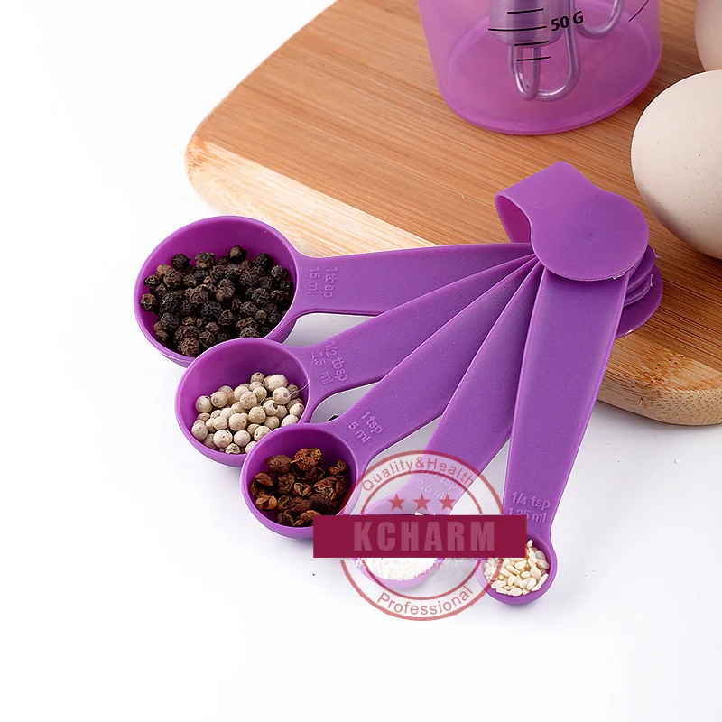 

Plastic Measuring Spoons Set of Silicone Kitchenware 10 Sets with Graduated Cute Measuring Spoons for Cooking & Baking Tools