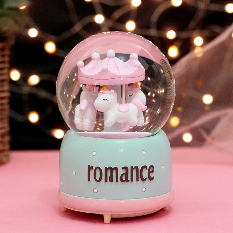 10*15 8 см ночной Светильник музыкальная шкатулка Веселый круглый Снежный шар