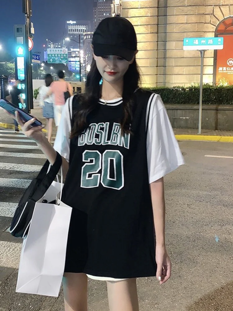 Баскетбольный костюм женский свободный в стиле бойфренд Новинка Лето 2021