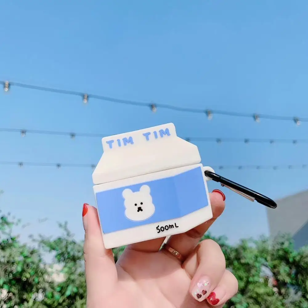 Милый 3D чехол для наушников Apple Airpods PRO 3 с зарядкой от молока брелока беспроводный