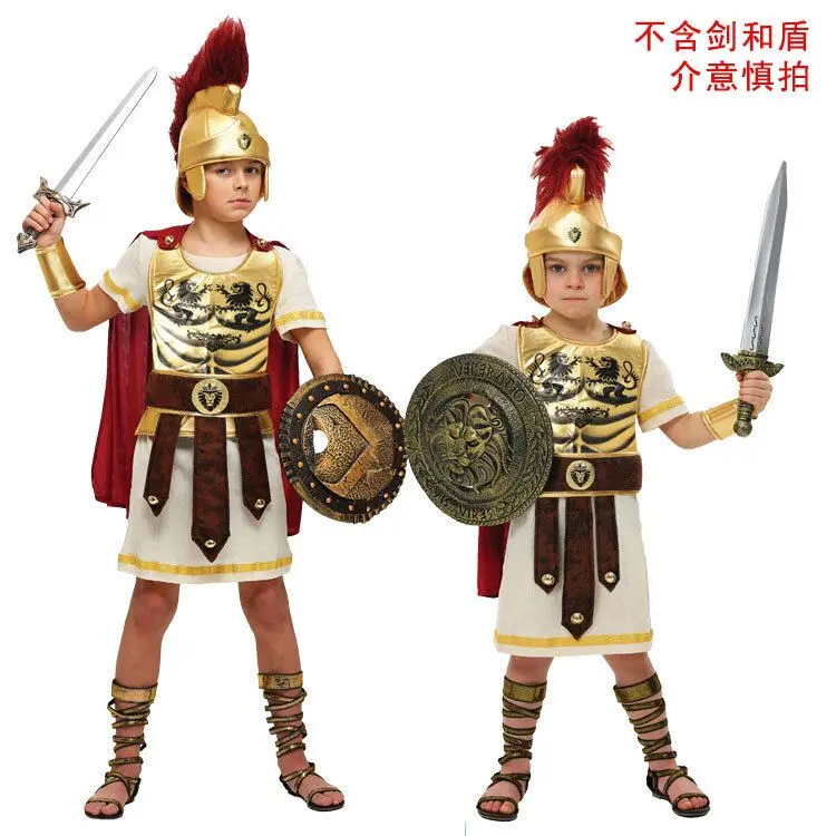 

Halloween Children's Day Stage Performance Costume COS Roman Gladiator Warrior Warrior General Guard Performance Costume
