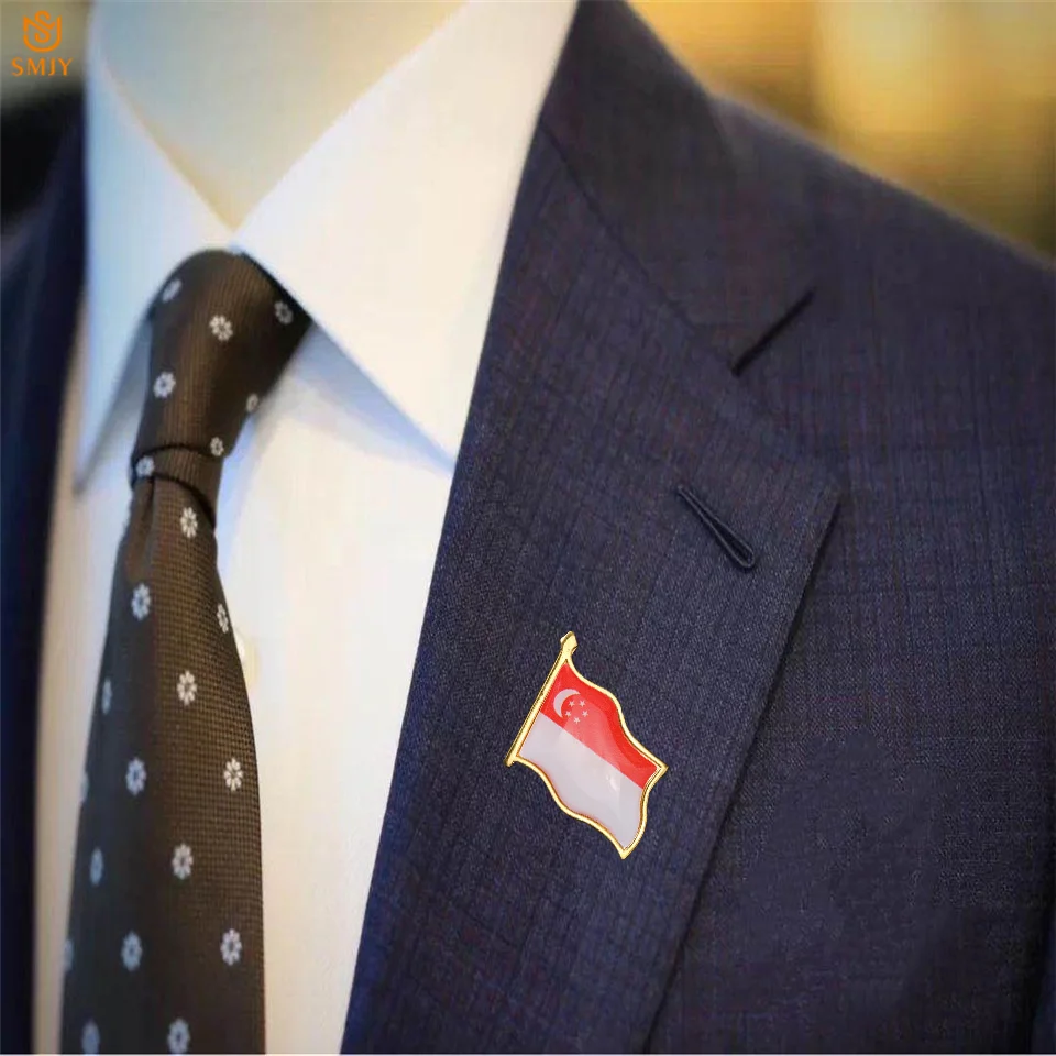 10 шт. 2019 год Азиатский металлический памятный значок Сингапур Xingyue брошь в виде