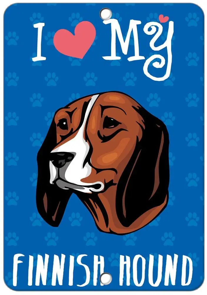 

I Love My Finnish Hound Dog Label Vinyl Decal Sticker Kit OSHA Safety Label Compliance Signs 8"