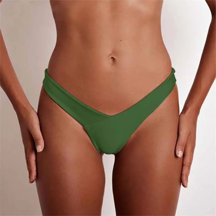 green bottom Флуоресцентный зеленый плетеный трос купальник треугольный Двухсекционный раздельный гофрированный купальник ручной работы корд бикини набор ZB15 - Цвет: green bottom