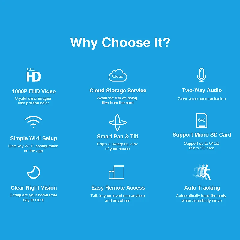 YCC365 облачная HD IP камера WiFi Детский Монитор автоматическое отслеживание