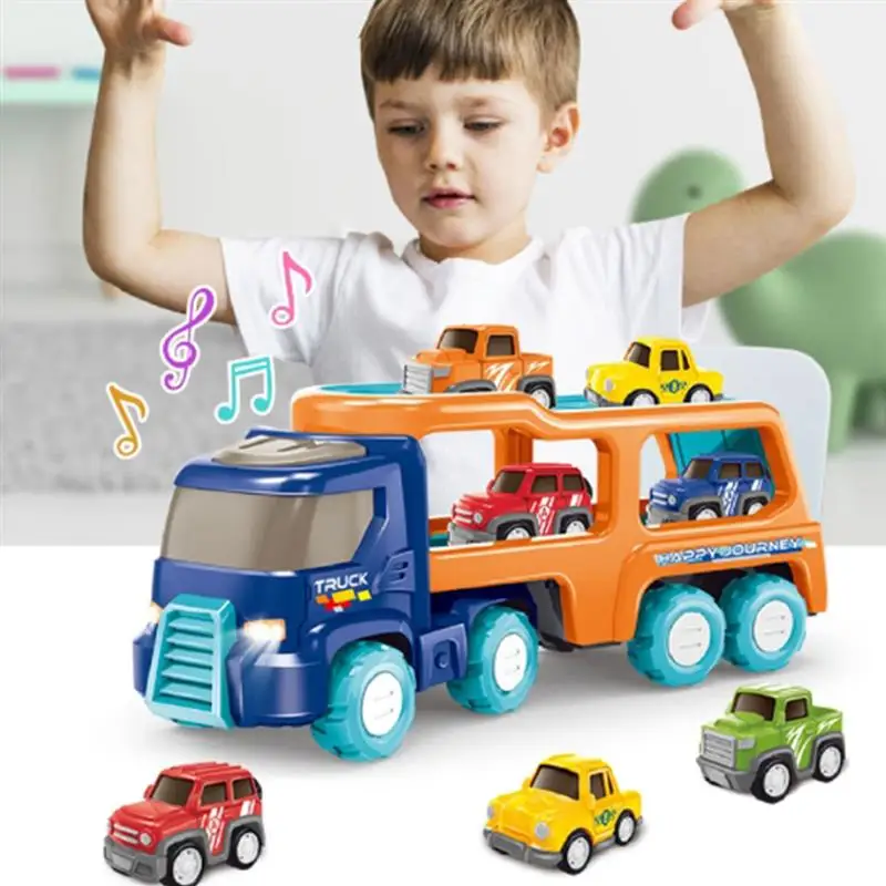 

Inertial Sound Light Storage Vehicle Double-Layer Fire Engineering Vehicle Children Play City Transport Vehicle Boy Girl Gift