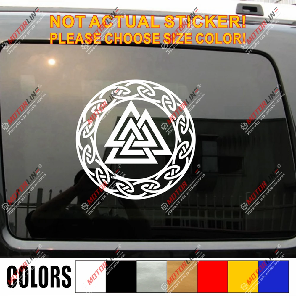 Valhalla Valknut Наклейка один Викинг норвежский автомобиль винил выберите размер и цвет