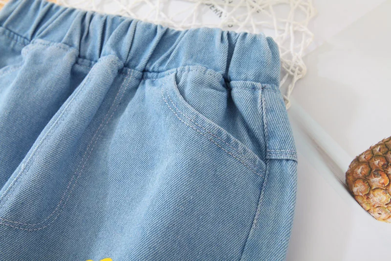 Новые джинсы на весну-зиму и осень детские штаны для маленьких девочек джинсовые