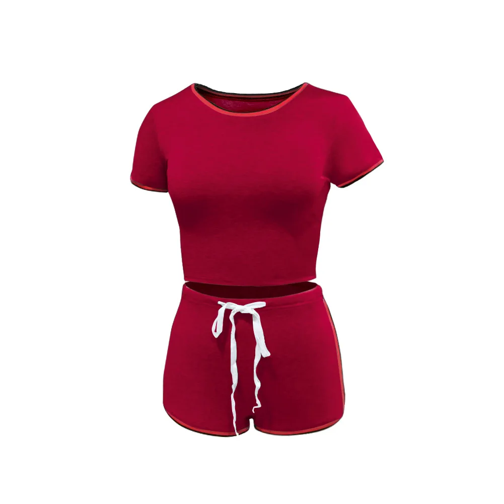 

Feiman solid color splicing casual women's suit women's sports suit