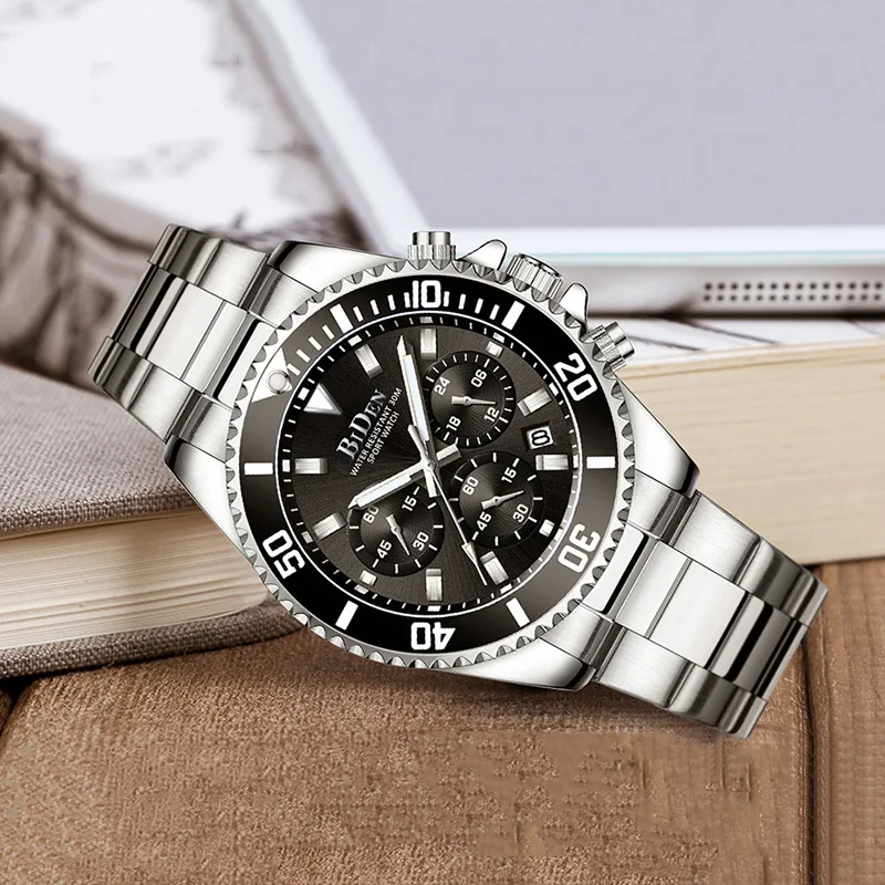 Роскошные Брендовые мужские спортивные часы с хронографом водонепроницаемые