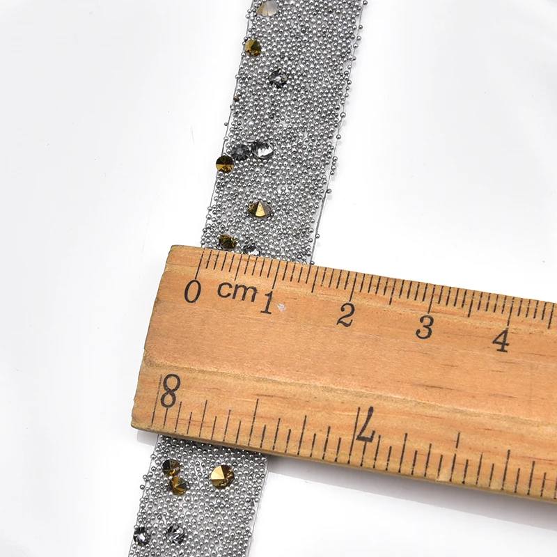 1 5 см ширина железные бусины стразы отделка сетка Стразы цепочка Кристалл Лента