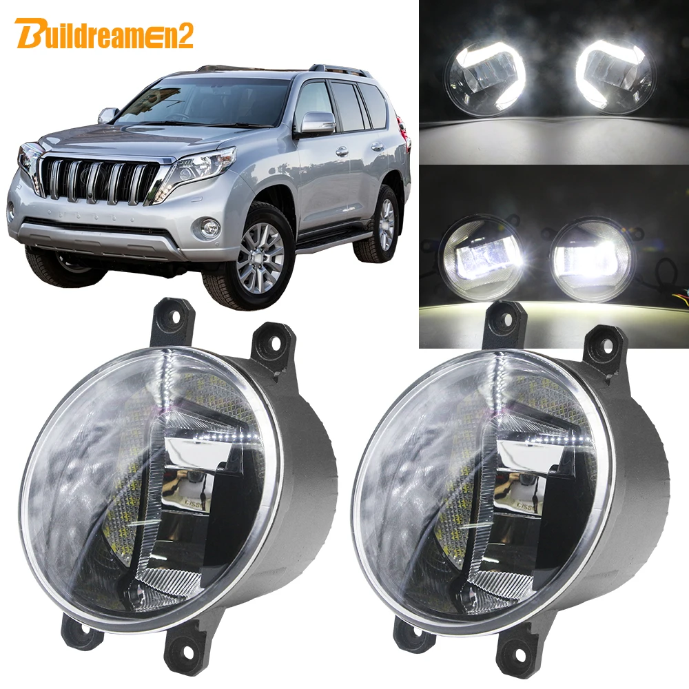 Buildreamen2 для Toyota Land Cruiser Prado J150 2009-2013 Автомобильный светодиодный противотуманный