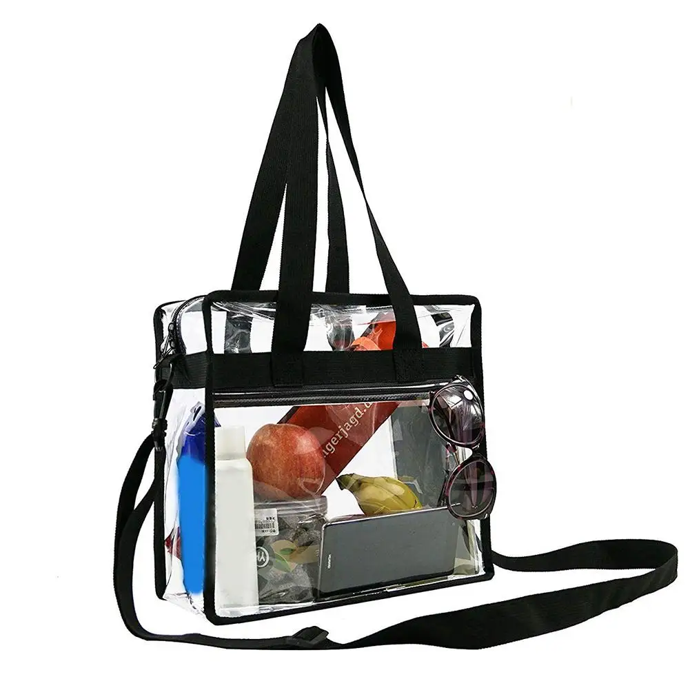 Женская сумка для стадиона Наплечные ремни и верх на молнии идеальные прозрачные