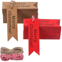 200 pcs christmas tags kraft paper gift tags hang labels with cotton string and twine string for xmas decoration