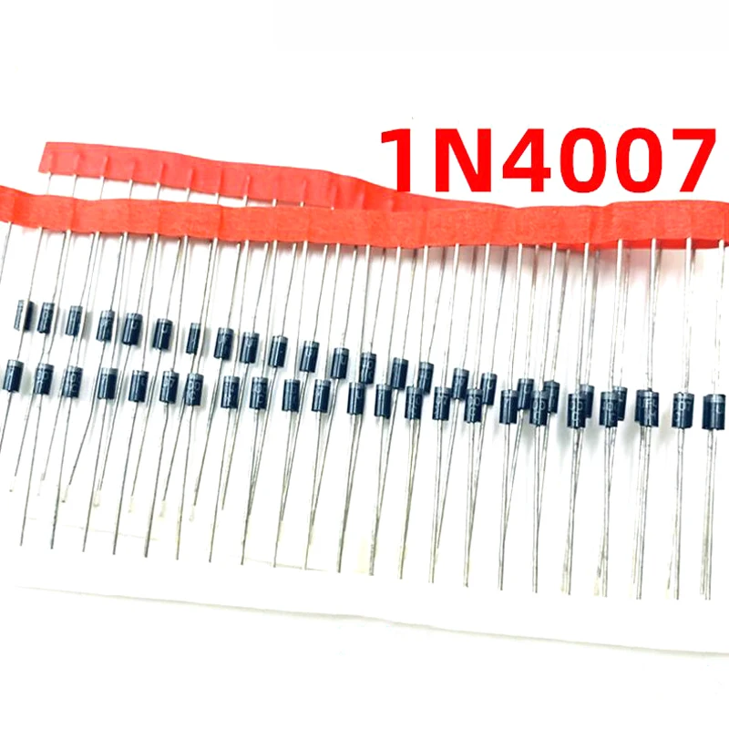 Выпрямительный диод IN4007, 100, 1 А, 4007 в DO-41, 1000 шт.