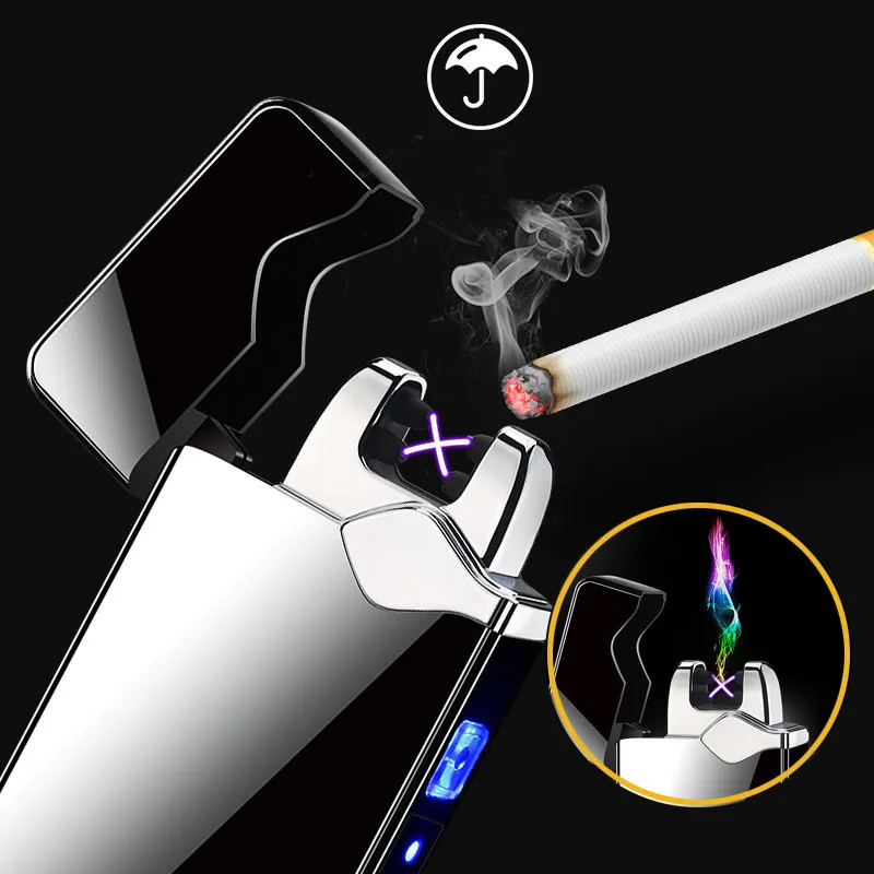 Ветрозащитная электронная импульсная зажигалка с двойной дугой|Аксессуары для