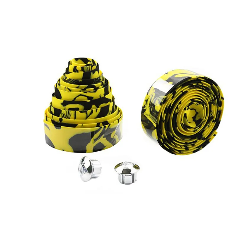 Велосипедный руль с изгибами дорожного автомобиля резиновым рулем нескользящим