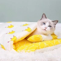 removable dog cat bed cat sleeping bag sofas mat cat house small pet bed puppy kennel nest cushion pet products dropshipping