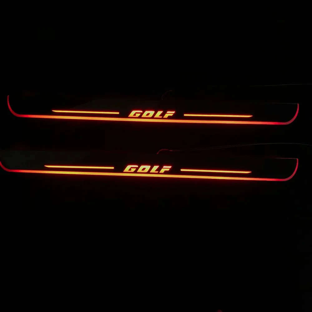 Osmrk led moving door scuff Для Volkswagen Golf 6 mk6 dynamic sill plate flat lining overlay Flow/still light 2 шт.|Фара для авто в