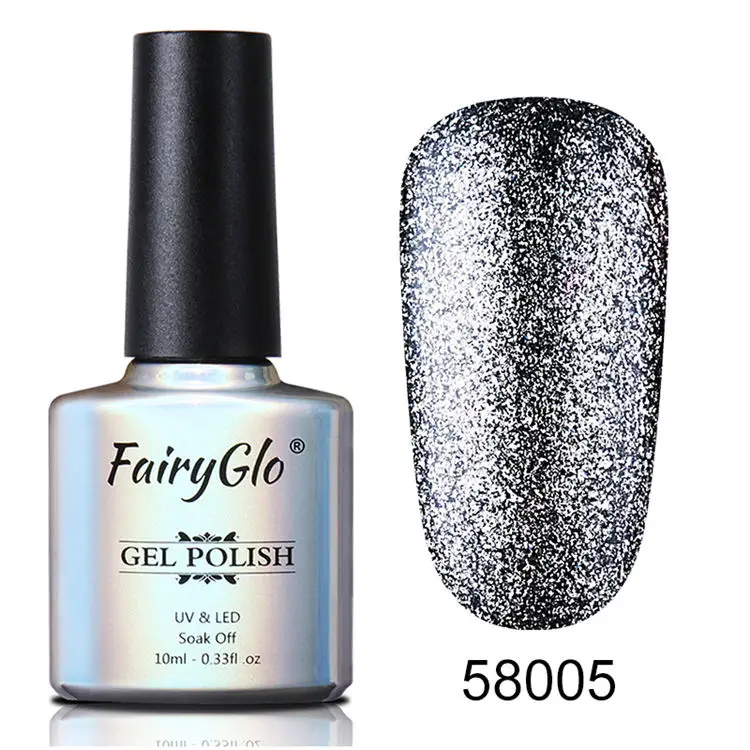 FairyGlo 10 мл Гель-лак с блестками Гибридный лак для маникюра ногтей, полустойкое к полу Перманентный лак для ногтей УФ Гель-лак био-Гели Soak Off Nail Art Эмаль - Цвет: BJJ58005