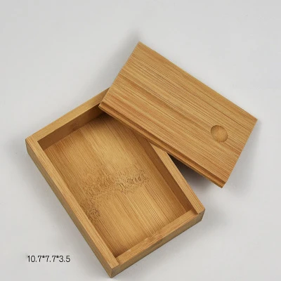 Bamboo Изысканный бамбуковый офисный ящик для хранения с крышкой, ручка для ключей, макияж, косметическая губная помада, ящик рабочий стол, предметы, Органайзер - Цвет: Bamboo