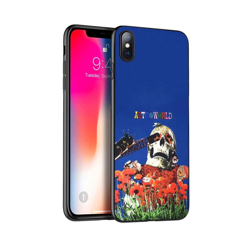 50006 Черный чехол ТПУ для iphone 5 5s se 6 6s 7 8 plus x 10 чехол силиконовый чехол для iphone XR XS 11 pro MAX чехол Трэвиса Скотта astroworld - Цвет: 50006