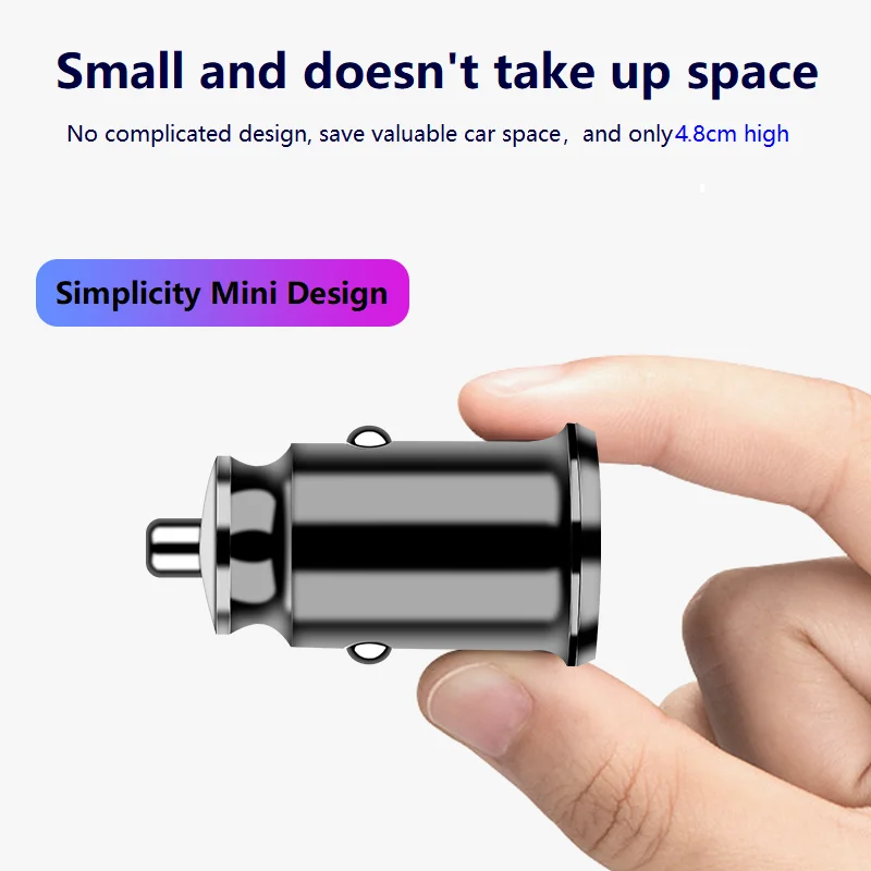Мини usb зарядное устройство для авто с контрастным Зарядное Мобильный телефон