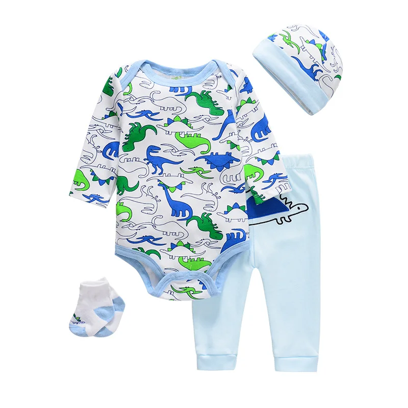 Комбинезон + штаны носки нагрудник 3-24 мес унисекс хлопок 2021 | Детская одежда и