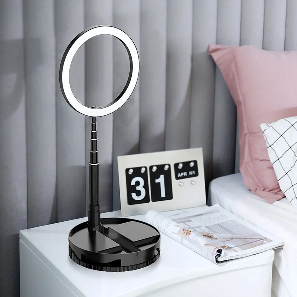 10 дюймовый кольцевой светильник для селфи с живым кольцом 3 режима и уровневый