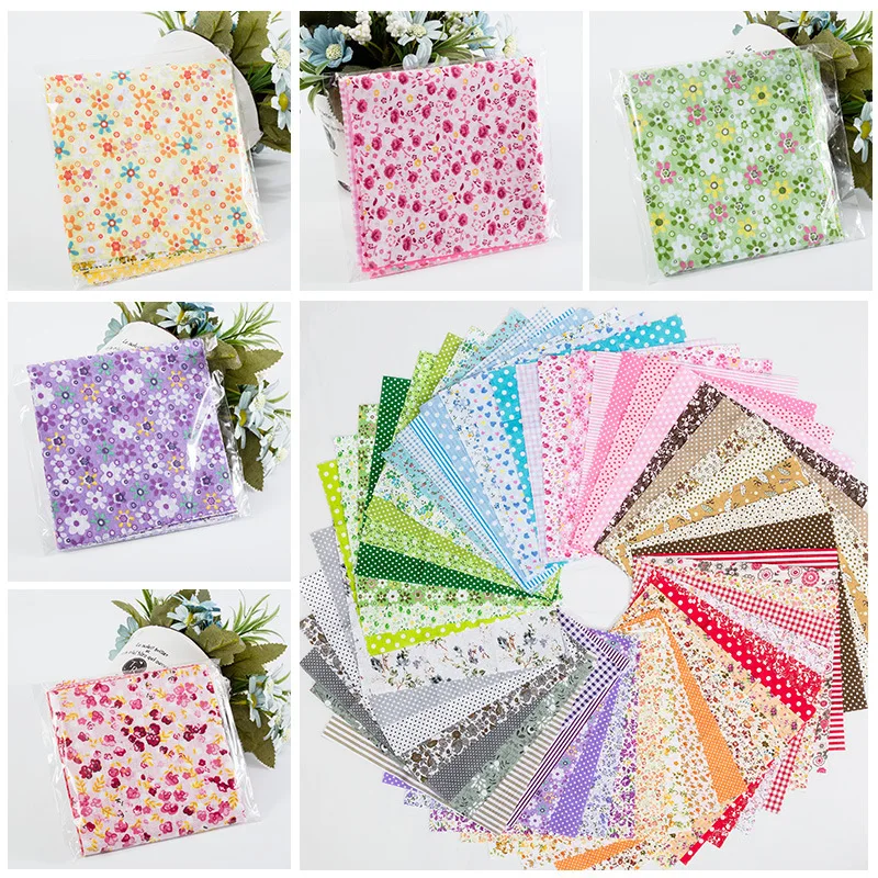 

7pieces 25x24cm 100%cotton fabric printed decorative fabric sewing material jacquard brocade cotton fabrics