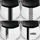 Модные WRC полосатые виниловые покрытия для автомобилей спортивные наклейки на голову автомобиля виниловые наклейки для украшения автомобиля