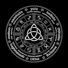 Triquetra языческое колесо года скатерть для карт Таро черная ткань для настольных игр