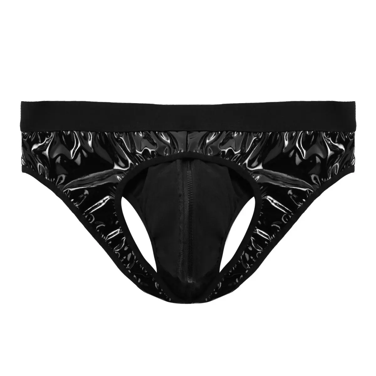 Сексуальное мужское нижнее белье трусы эротические с открытой застежкой молнией