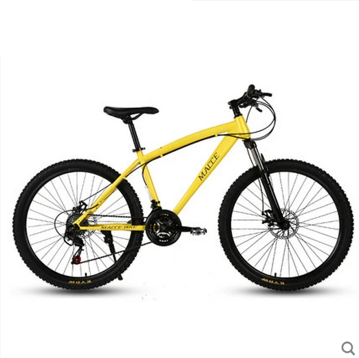A Yellow X-Front бренд 21/24/27 скорость 26*17 дюймов из углеродистой стали горный велосипед Спорт на открытом воздухе горный велосипед bicicleta MTB дисковый тормоз колеса велосипеда - Цвет: A Yellow