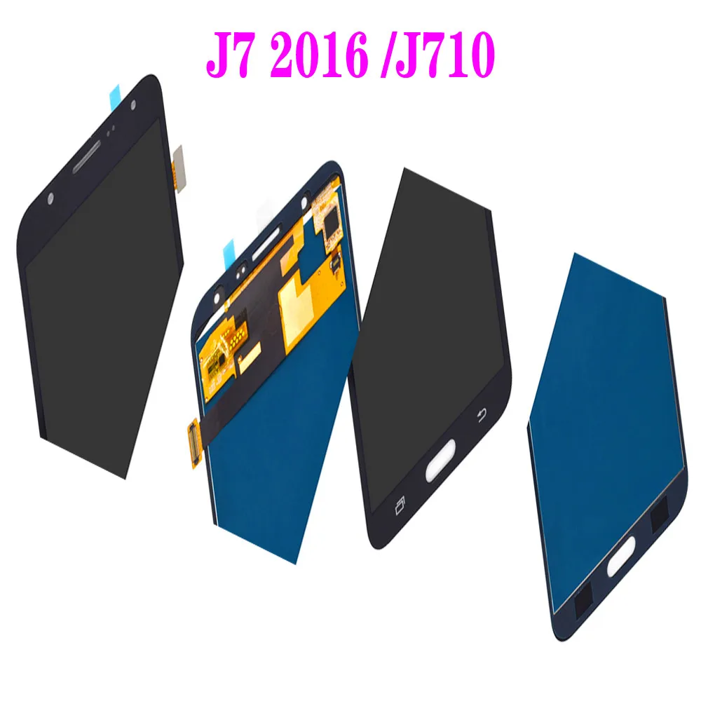 Для Samsung Galaxy J7 Lcd 2016 J710 SM-J710F J710M J710H J710FN ЖК-дисплей с сенсорным экраном дигитайзер в