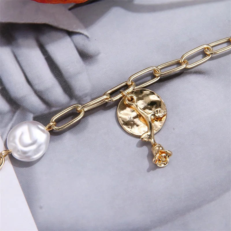 Браслеты DAXI с натуральным жемчугом для женщин и девушек висячие ювелирные