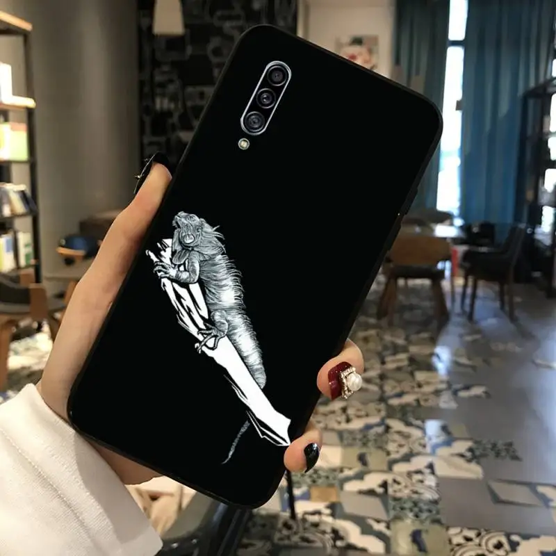 

Black And White Art Animal Phone Case Black Cover For Samsung M10/20/30/21/30S J4 2018 J4/J6 Plus A91 S10Lite Cases