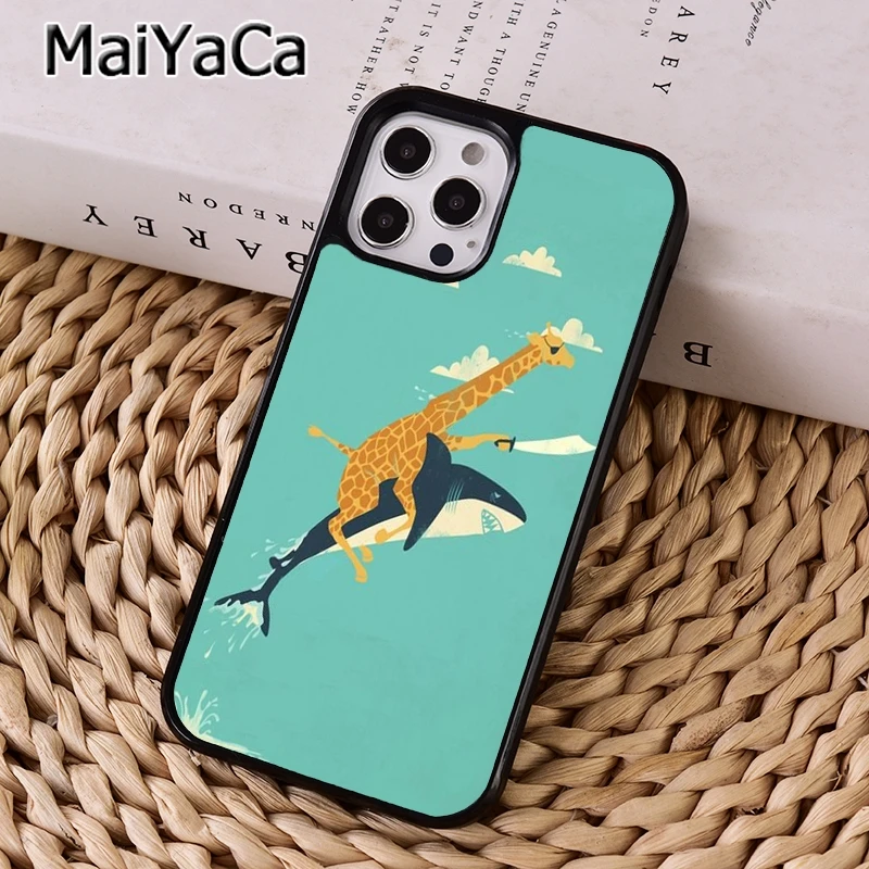 MaiYaCa пиратский Жираф верховой езды Акула чехол для телефона iPhone X XR XS 11 12 13 Pro MAX 5 SE