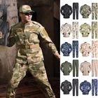 Костюм армейского стиля США для мужчин, камуфляжная форма в стиле милитари, пиджак и брюки в стиле джунглей, пустыни, Мультикам, Военная Тактическая Боевая одежда