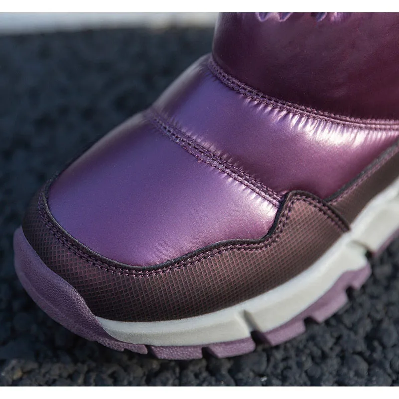 Детские зимние сапоги для мальчиков и девочек мягкие теплые из искусственной