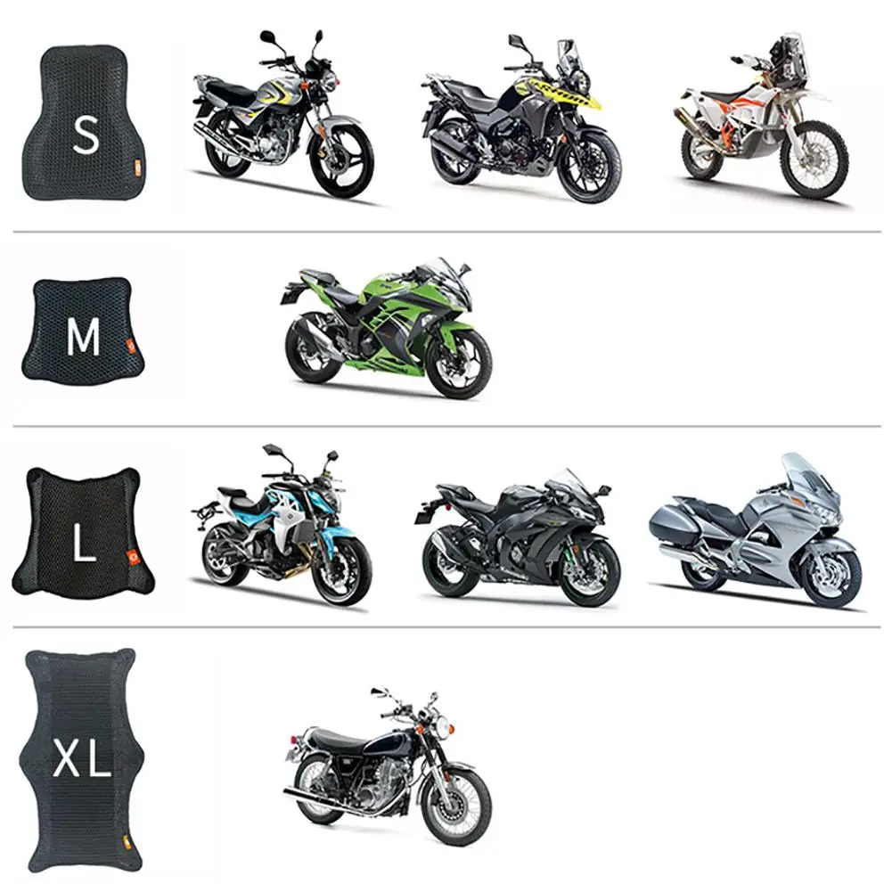 Motorcycle Seat Cushion Cover 3D Mesh Protector Insulation Honeycomb Universal for Electri |