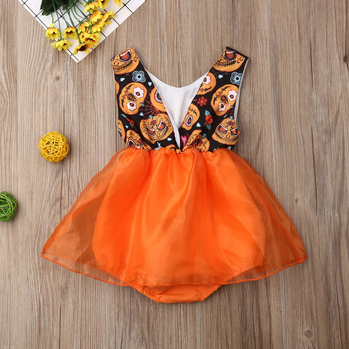 Комбинезон с юбкой-пачкой для новорожденных девочек на Хэллоуин | Мать и ребенок