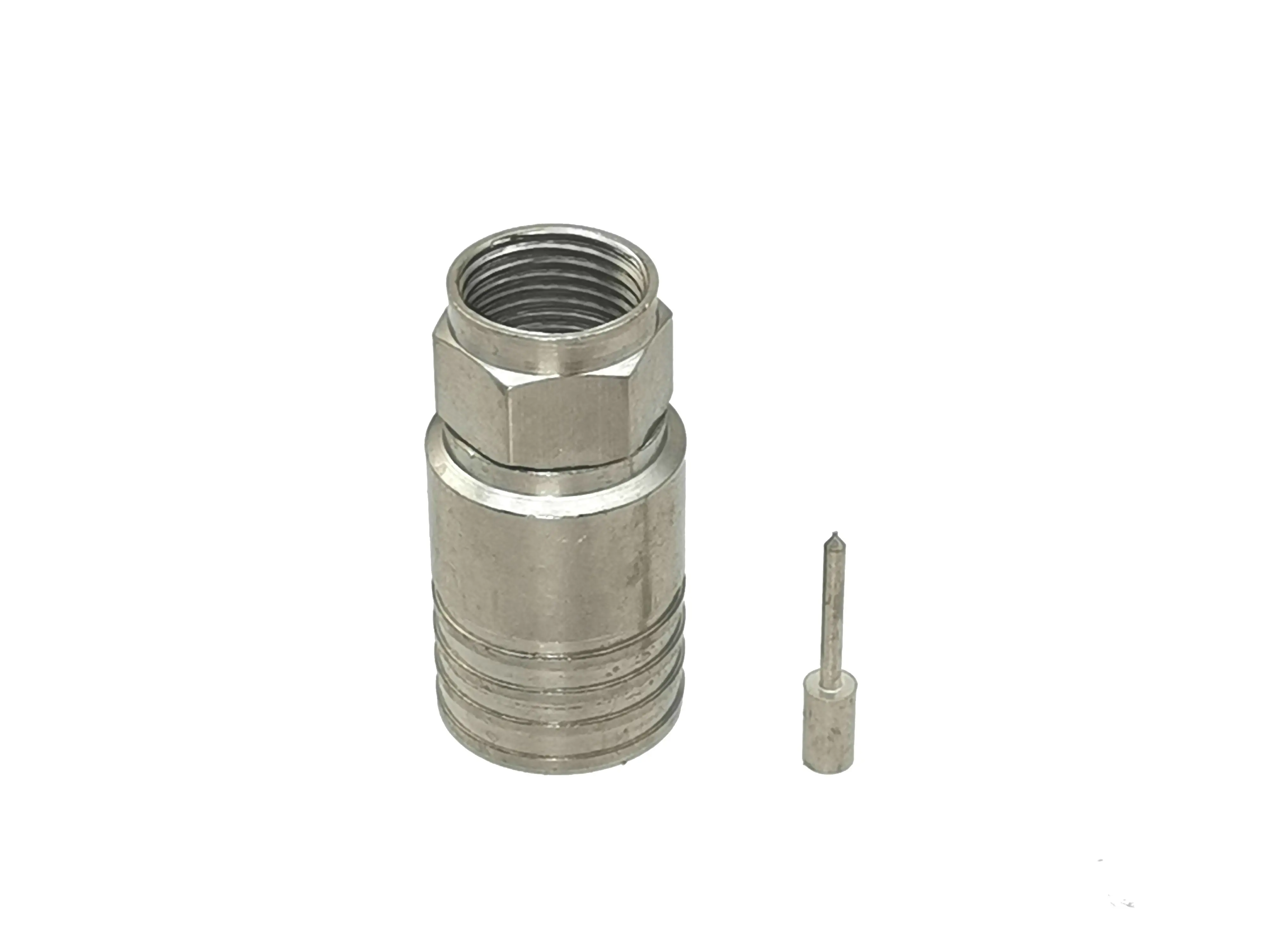 Прямая ОБЖИМНАЯ штепсельная вилка F TV RG11 RF коаксиальный разъем|connector f|connector