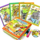 Coolplay, 21*17 см, книга для рисования водой с животными и 2 волшебных ручки, доска для раскрашивания водой, коврик для рисования, обучающие игрушки для детей