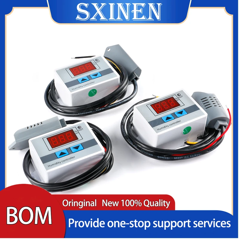 

Цифровой регулятор влажности, реле влажности 12 В, 24 В, 220 В, гигрометр, переключатель контроля влажности, регулятор + модуль датчика влажности
