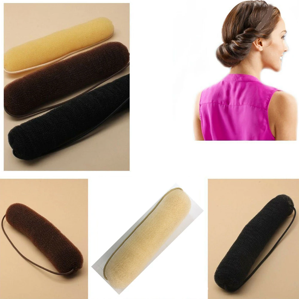 Спонж для пучка волос в голливудском стиле стильный ролл-пончик французская