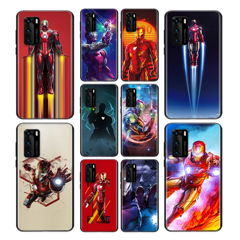 

Marvel Iron Man Superhero For Huawei P Smart 2021 2020 Z S Plus Mate 40 RS 30 20 10 Pro Lite 2019 2018 Black Phone Case