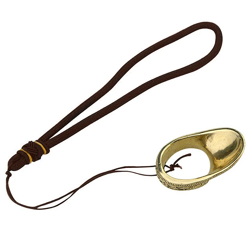 Латунный протектор для пальцев ручной работы с традиционным луком и кольцом