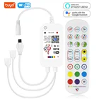 Tuya WiFi умный светодиодный контроллер 4 Pin RGB светодиодный светильник-полоска Contoller 5-24 в приложение 24key дистанционное управление голосом работа с Alexa Echo
