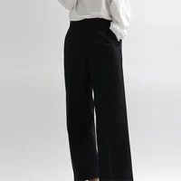 mens pants casual pants straight pants spring and autumn new black classic fashion loose trend versatile wide leg pants